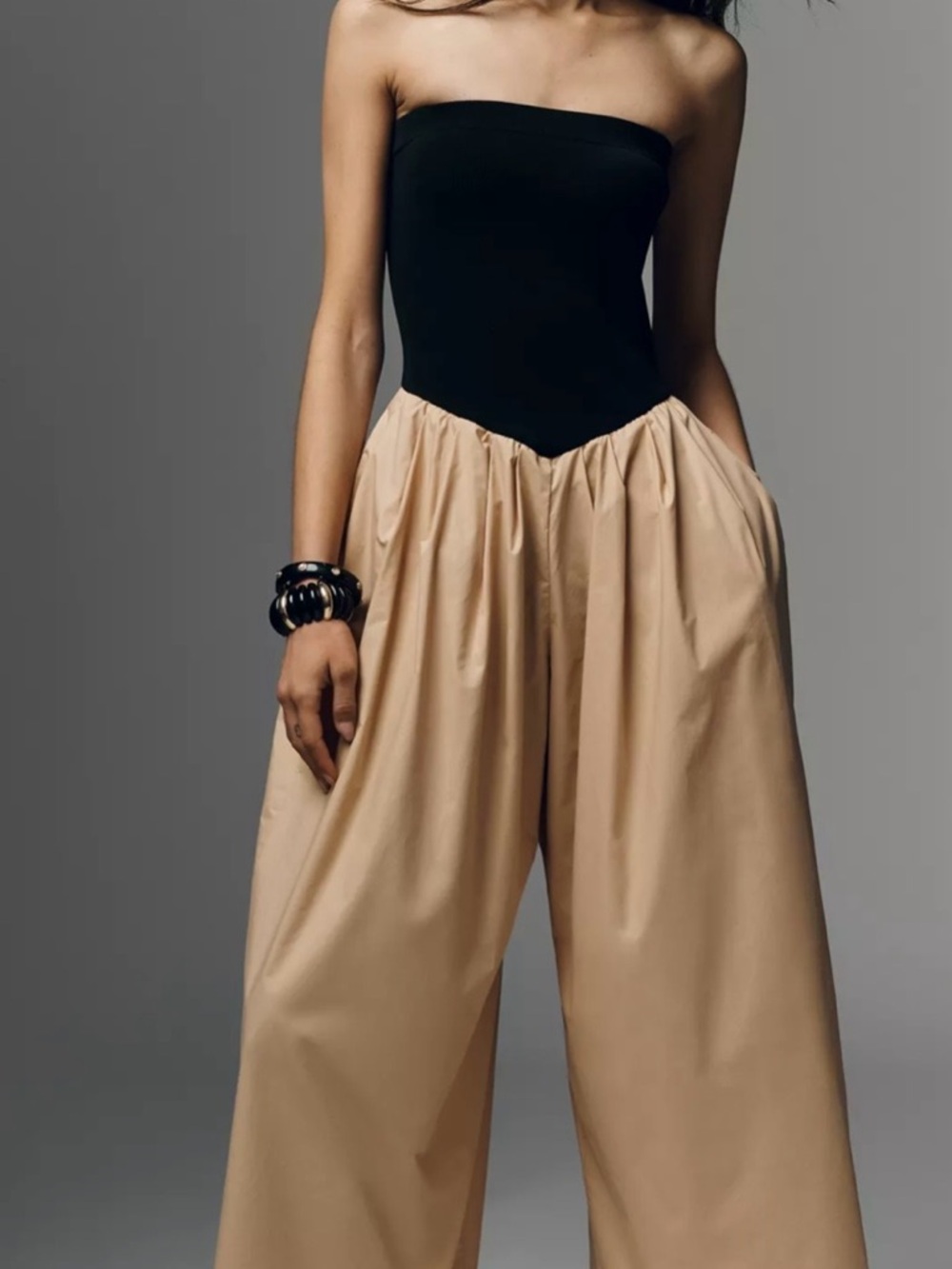 Anthropologie Siempre Strapless Twofer Jumpsuit